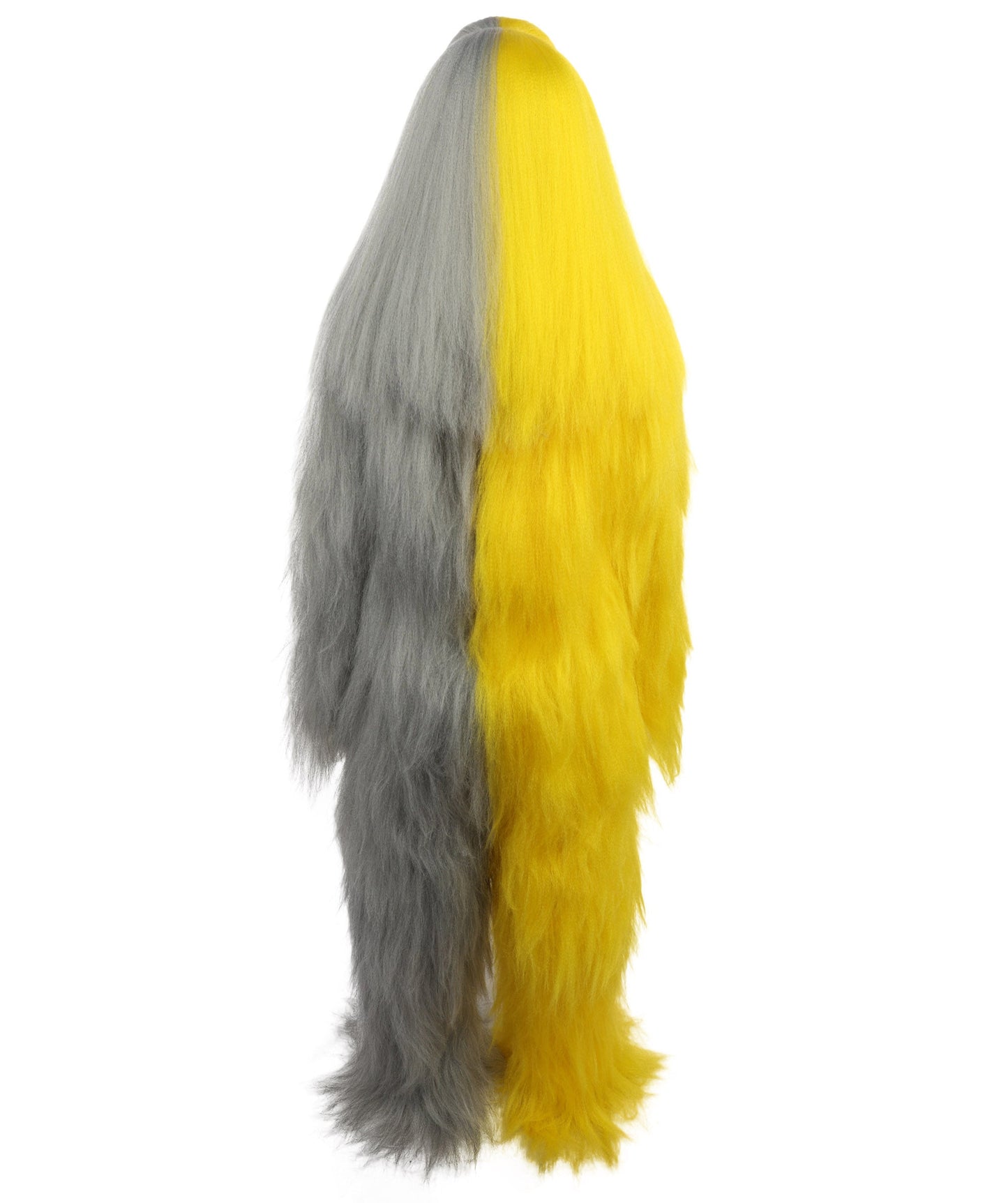 HPO Teen Extreme Hairy Person Two Part Costume, Mask and Bundle Set - Full-Body Hair Suit Extra-Long Costume Wig for Halloween, Cosplay & Parties - Multiple Color Options