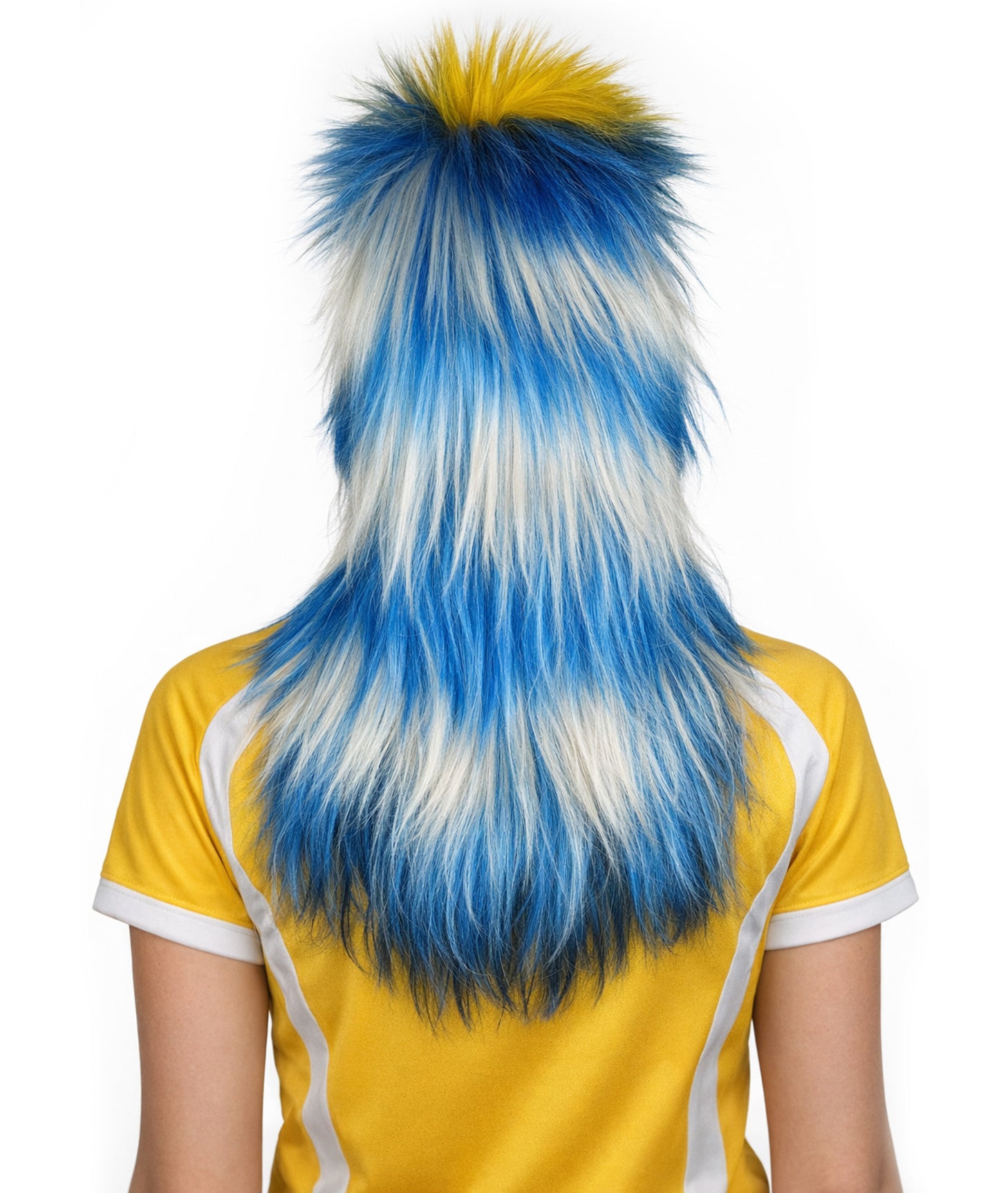 Uruguay Flag Sports,80's Mullet Wig | Premium Breathable Capless Cap