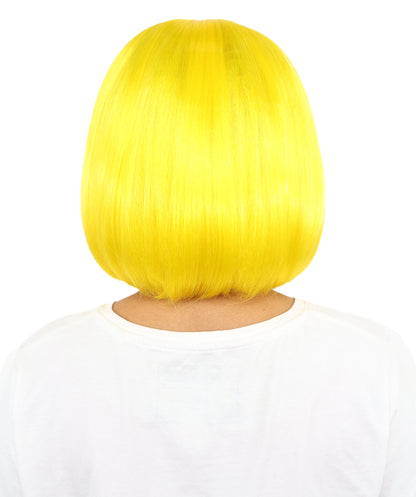 Adult Women’s Medium Bob Wig with Bangs – Layered Hairstyle with Soft Synthetic Fibers & Smooth Texture With Standard Cap | Stylish Hairpiece for Cosplay, Parties & Photo Shoots | Multicolor Options