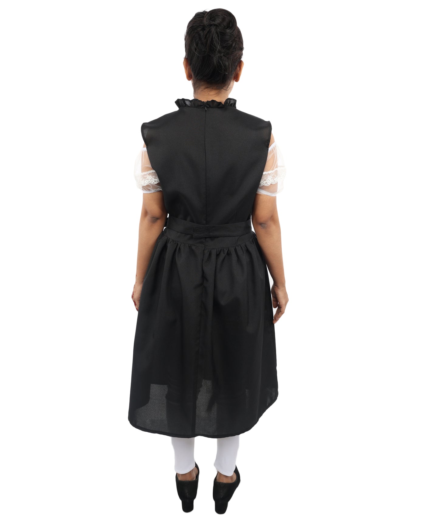 HPO Women’s Black & White 3-Piece Oktoberfest Dirndl Dress Costume – Traditional German Outfit