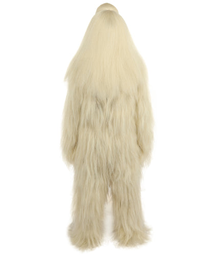 HPO Teen Extreme Hairy Person Costume Bundle & Mask Set - Full-Body Hair Suit Extra-Long Costume Wig for Halloween, Cosplay & Parties - Multiple Color Options