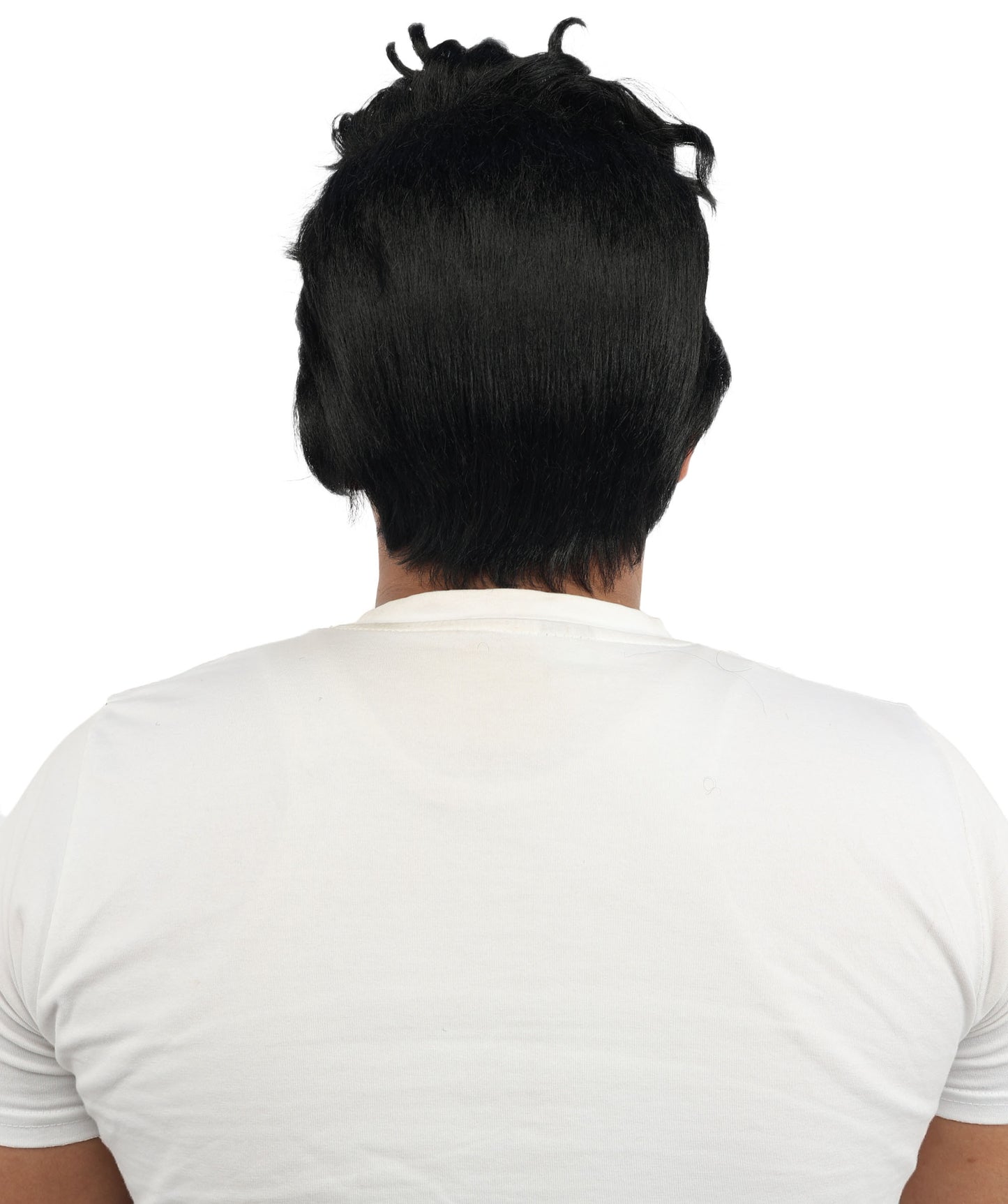 HPO Men’s Dark Brown Wig | Messy, Textured Look for Casual, Fun Styles | Ideal for Halloween, Cosplay and Themed Parties