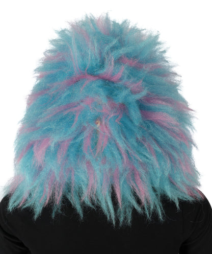 HPO Unisex Furry Blue Monster Plush Costume Set – Head Mask & Full Suit| Perfect for Halloween| Flame-retardant Synthetic Fabric