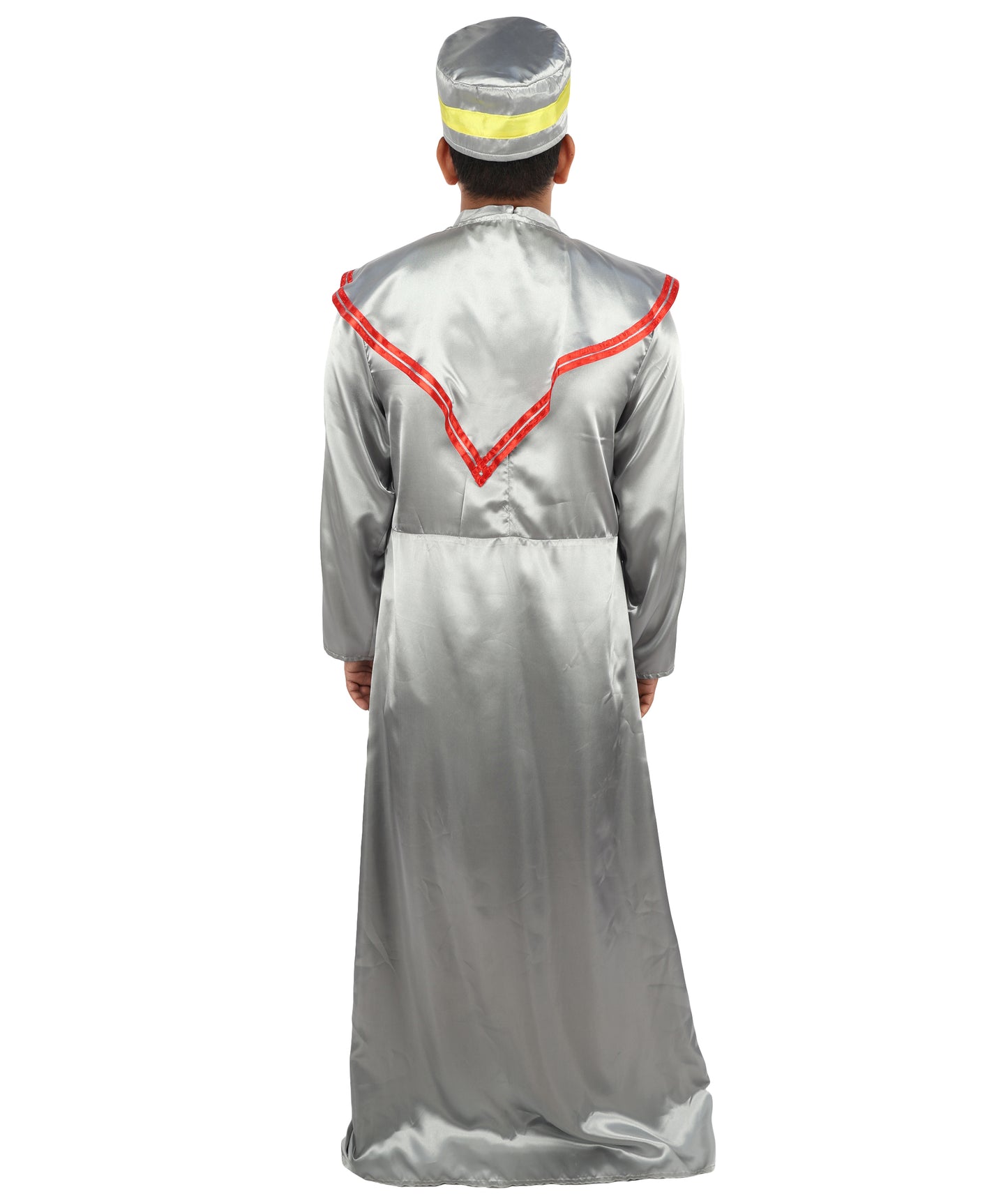 HPO Wizard Elder Deluxe Adult Grey Costume | Long Robe, Hat & Accessories | Magical Fantasy Outfit for Halloween, Cosplay, Parties & Stage Roleplay