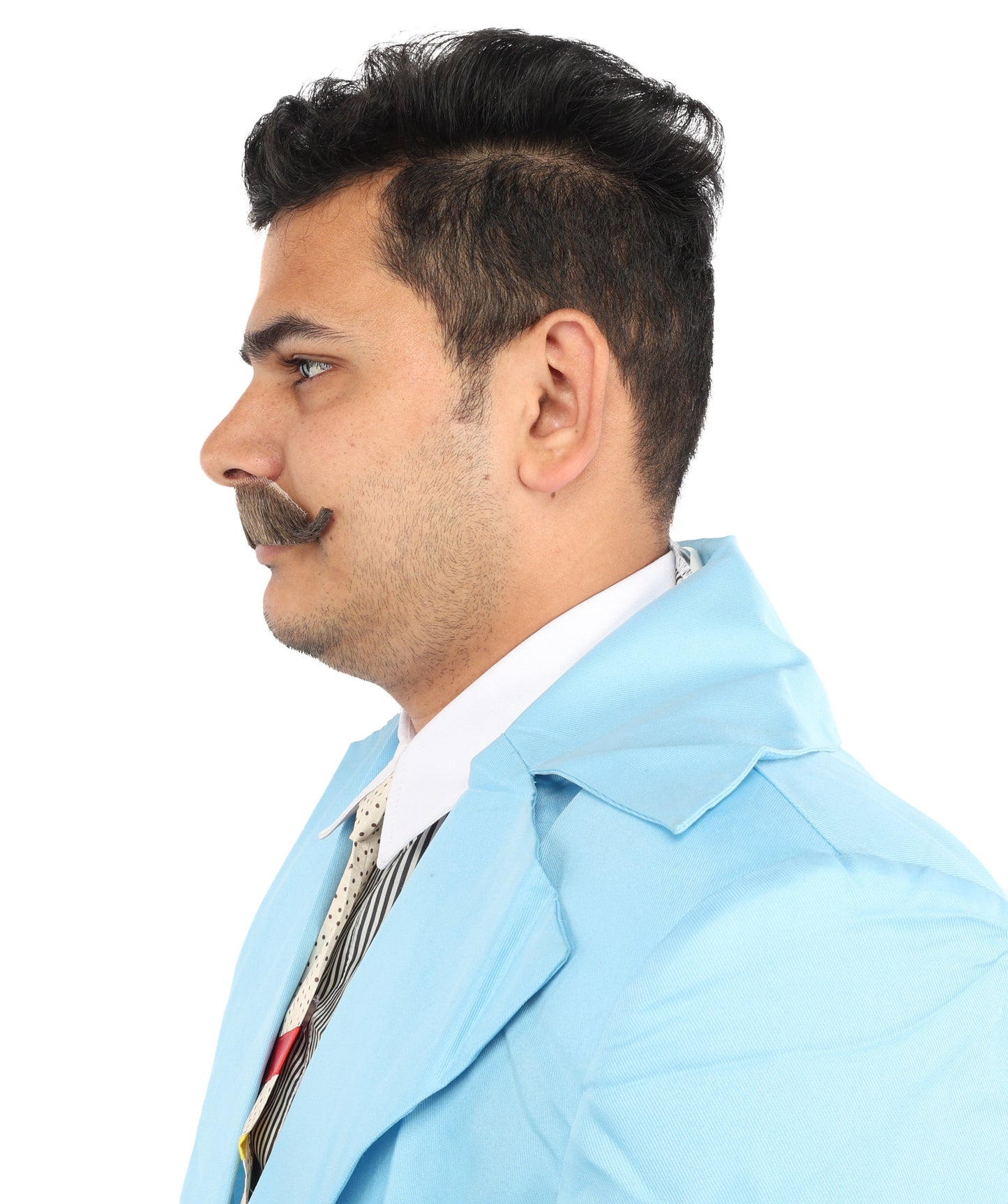 HPO Men's Setit Brown Moustache Facial Hair | Natural-Looking Style |  Synthetic Fiber