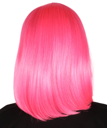 HPO Women's Shoulder Length Bob Wig Collection | Straight Halloween Wig Multiple Color Option | Premium Breathable Capless Cap