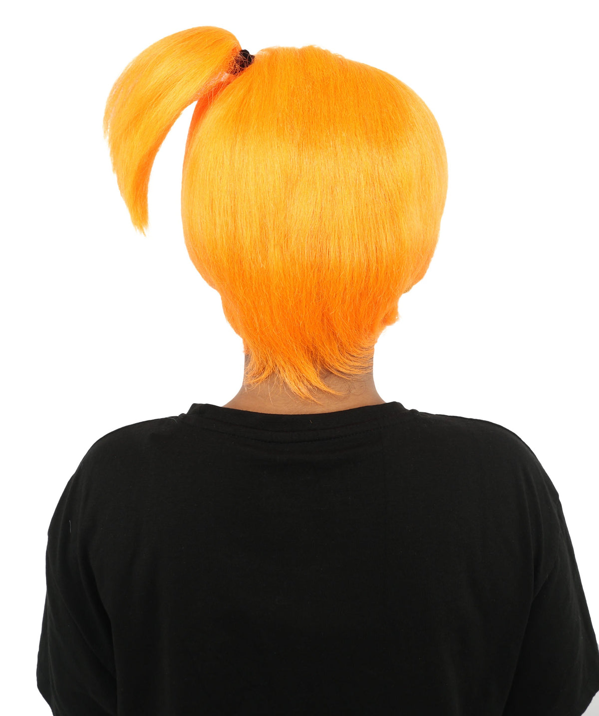HPO Adult Women's Anime Trainer Character Wig | Vibrant hue multicolor options, create of synthetic fiber, short choppy bob with high side ponytail, breathable base | Cosplay, Halloween, theater, party, performance, costume events