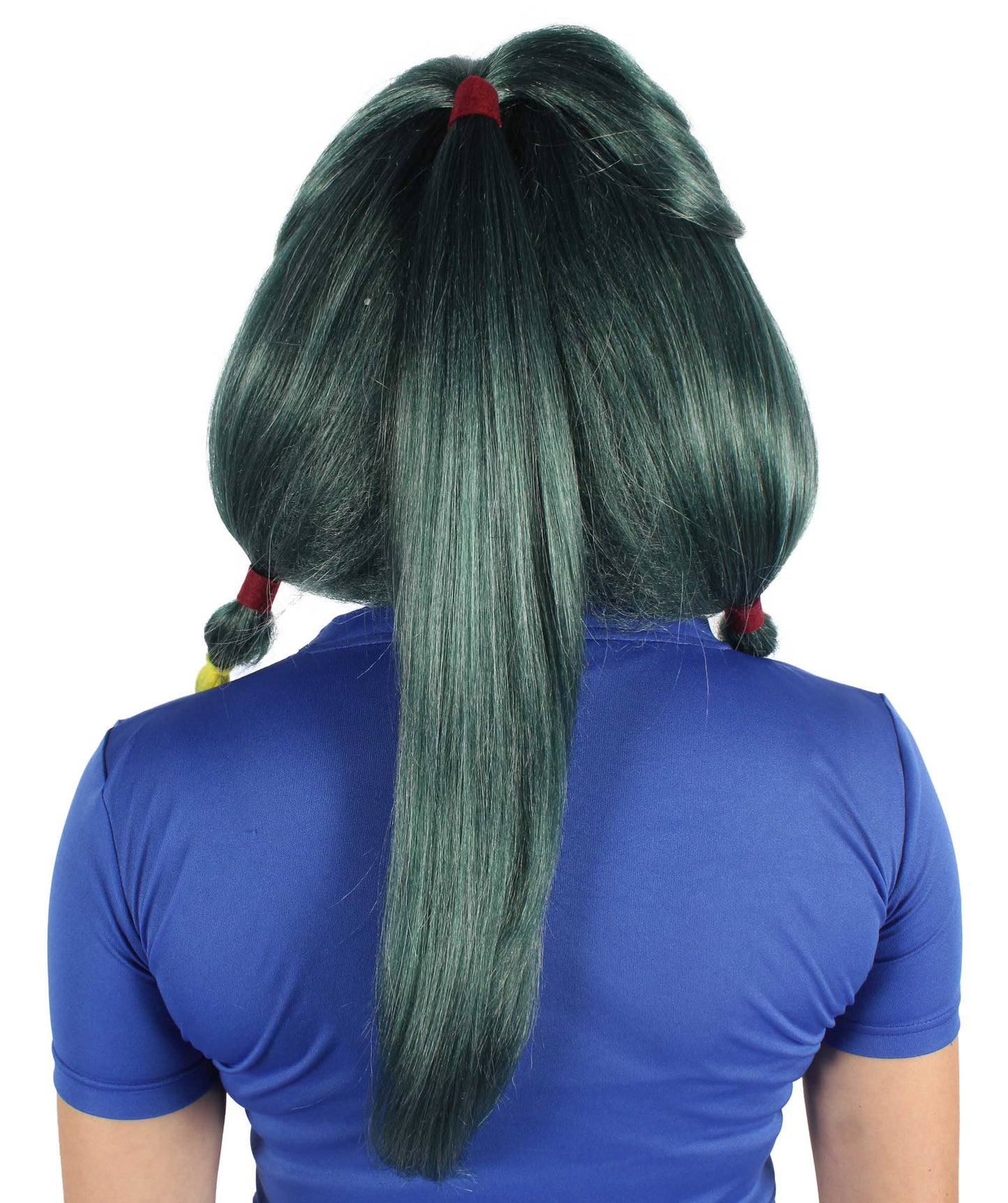 Women's Anime Mechanical Student Mix Green Pigtail Wig | Perfect for | Flame-retardant Synthetic Fiber