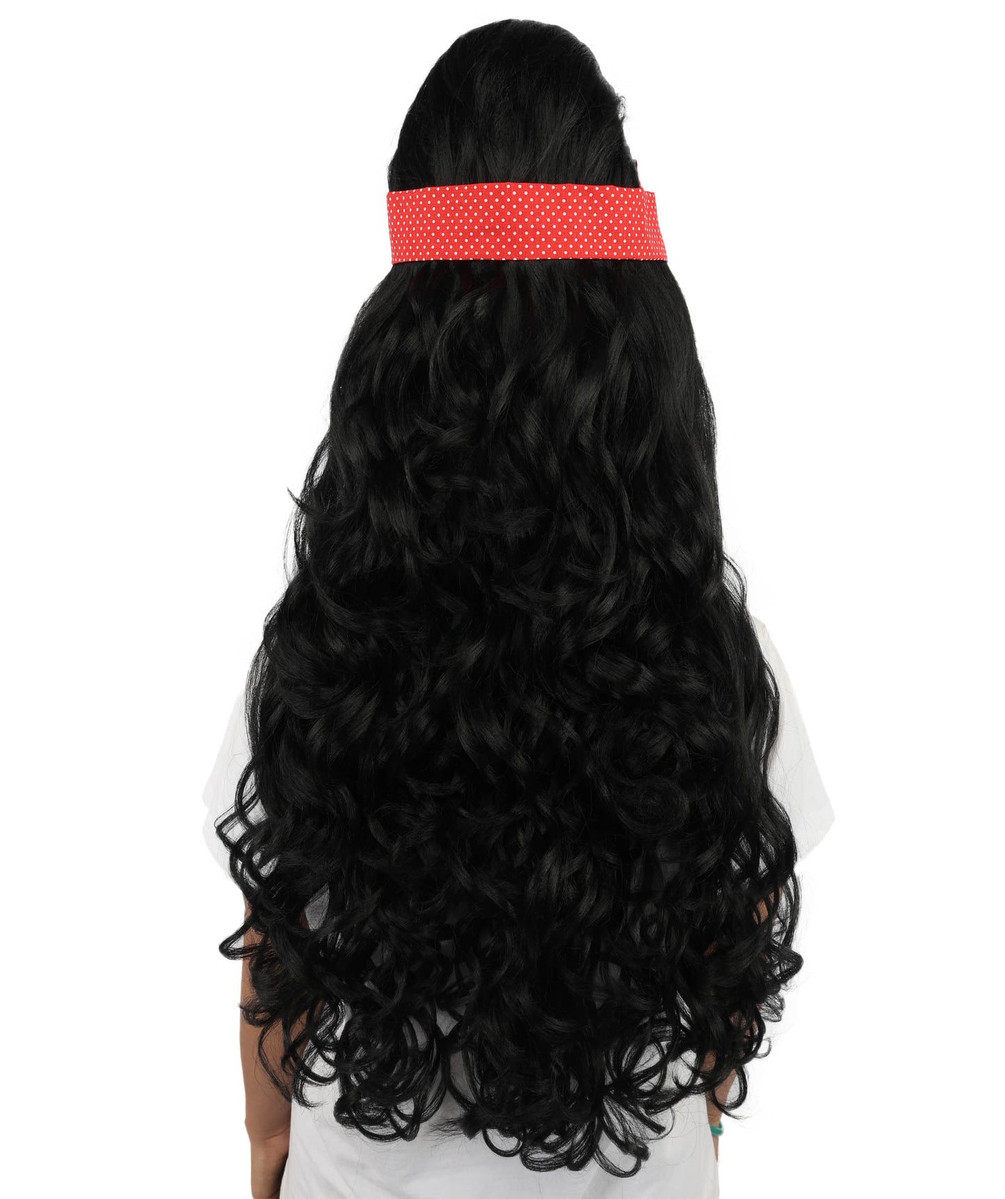 HPO Women’s Retro Beehive Wig with Red Bow | Multicolor Options | Extra Long Wavy Fancy Dress Accessory | Fancy Dress Accessory | Celebrity-Inspired Hair for Halloween, Cosplay & Music Tribute Parties