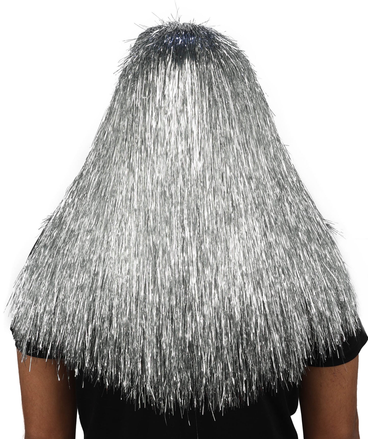 HPO Unisex Teen Extreme Tinsel Hairy Person Costume Bundle & Mask Set - Full-Body Tinsel Hair Suit Extra-Long Costume Wig for Halloween, Cosplay & Parties - Multiple Color Options