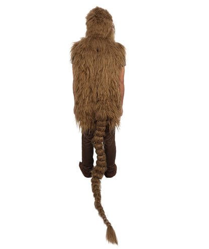 Adult Brown Furry Monster Costume Bundle & Mask Set with Tail | Bodysuit with Head Mask for Men | for Halloween, Cosplay & Themed Parties
