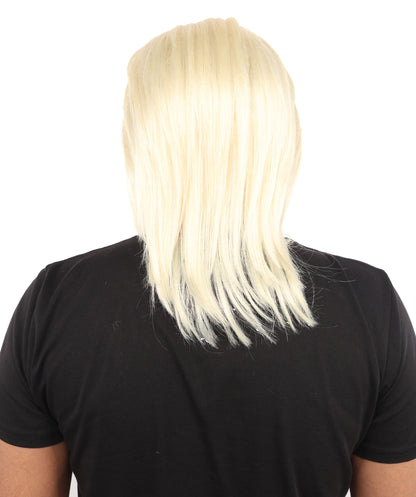 HPO Adult Men's Luxury Couture-Inspired Wig | Designer Style High Fashion Hairpiece | Elegant Synthetic Fiber for Cosplay, Party & Stage