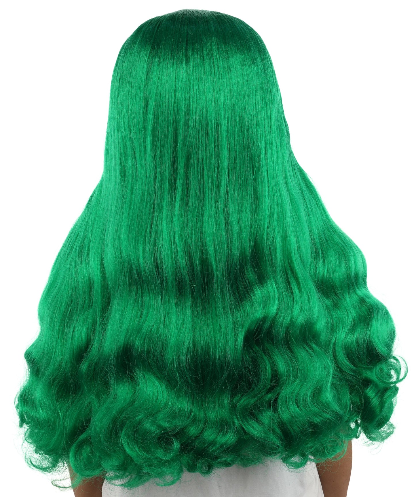 HPO Adult Women's Long Wavy Wig | Multiple Color Options | Center Parted Ginger Curls with Voluminous Ends, Heat Resistant Synthetic Fiber & Breathable Cap | Halloween, Teen Roleplay, Theater, Themed Party & Costume Events
