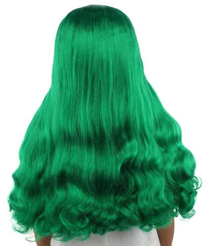 HPO Adult Women's Long Wavy Wig | Multiple Color Options | Center Parted Ginger Curls with Voluminous Ends, Heat Resistant Synthetic Fiber & Breathable Cap | Halloween, Teen Roleplay, Theater, Themed Party & Costume Events