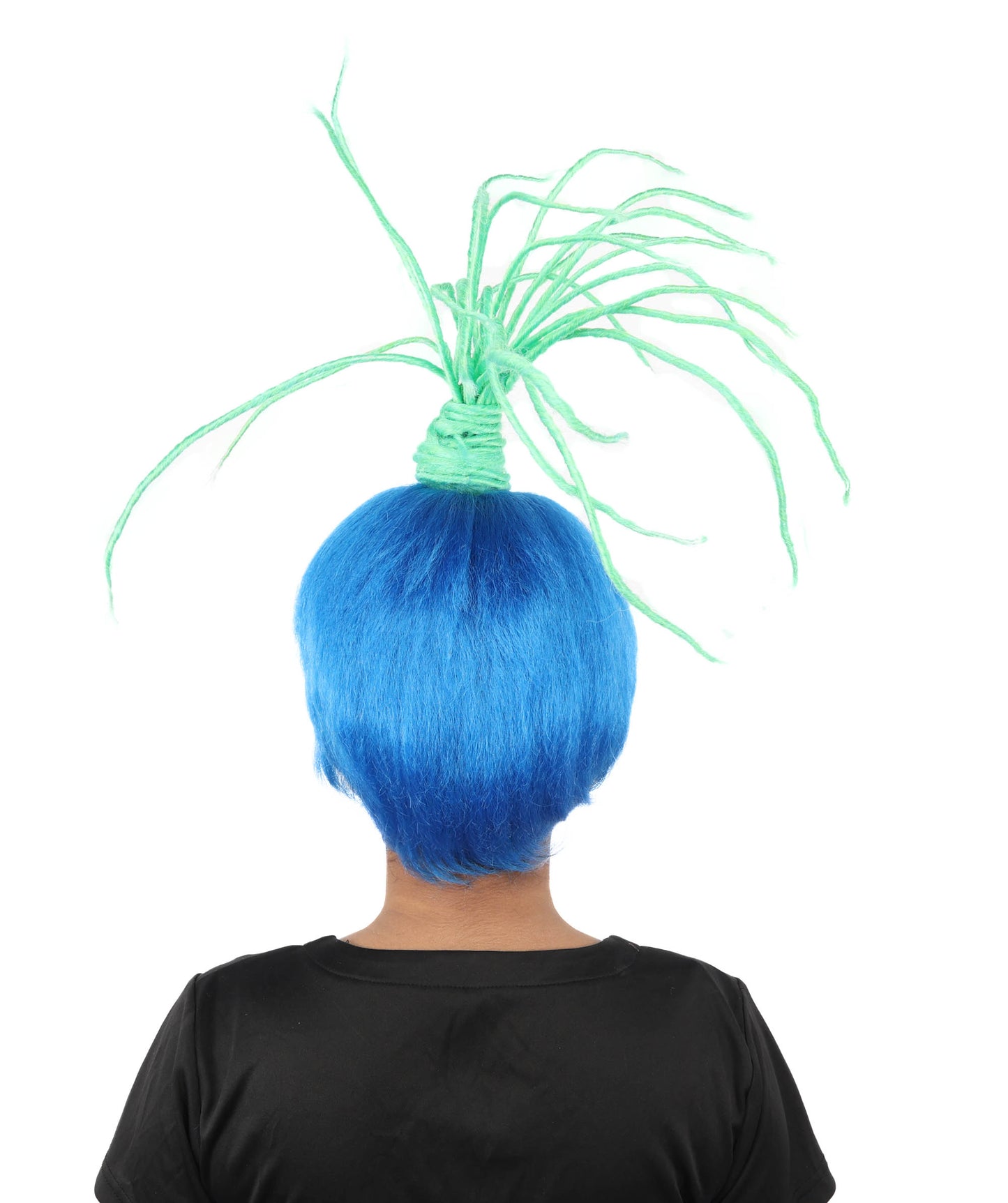 HPO Women's Multicolor Fiber Optic Style Wig | Upward Standing Stringy Ponytail, Techno Troll Cosplay & Rave Accessory | Halloween, EDM Festival, DJ Costume & Glow Party