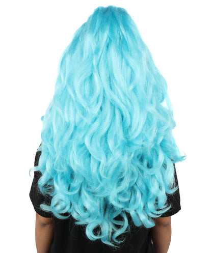 HPO Adult Long 20-Inch Curly Wig | Multiple Color Options | Ideal Cosplay, and Themed Parties | Soft, Natural-Looking, and Easy to Wear