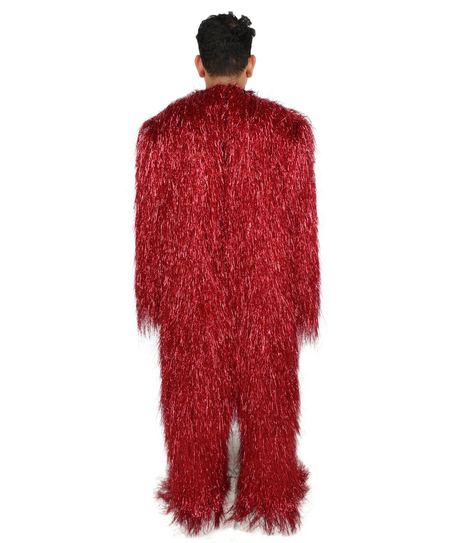 HPO UnisexTinsel Hairy Costume, Bundle & Mask Set | Full-Body Suit & Matching Mask | Long Hair Funny Costume for Halloween, Performers, Cosplay & Mascots | Multicolor Options