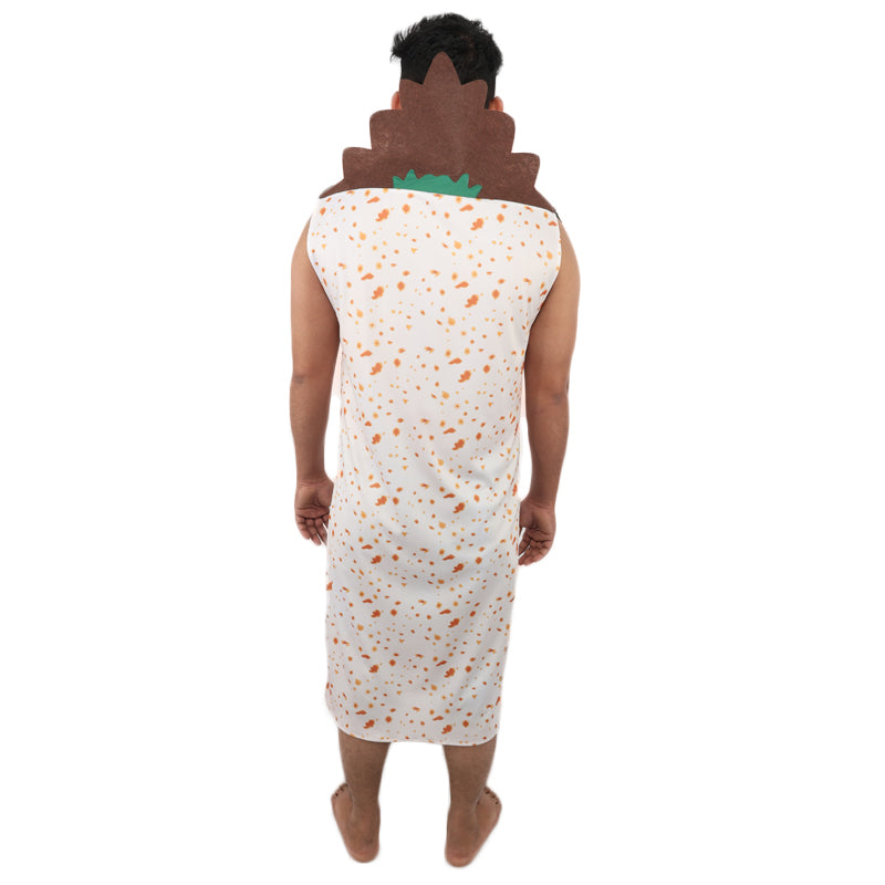HPO Men’s Burrito White Costume | Food-Themed Cosplay Outfit | Halloween, Party, Stage & Themed Event Funny Wrap Suit