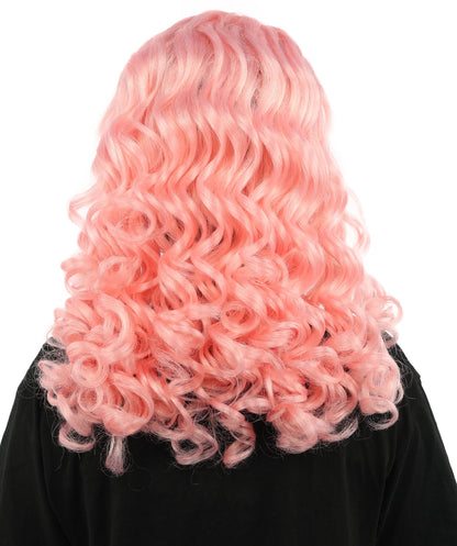 HPO Adult Women’s 16-Inch Medium Wig with Soft Curls | Multiple Color Options | Ideal for Cosplay, and Themed Events | Elegant, Versatile Hairpiece for Various Looks
