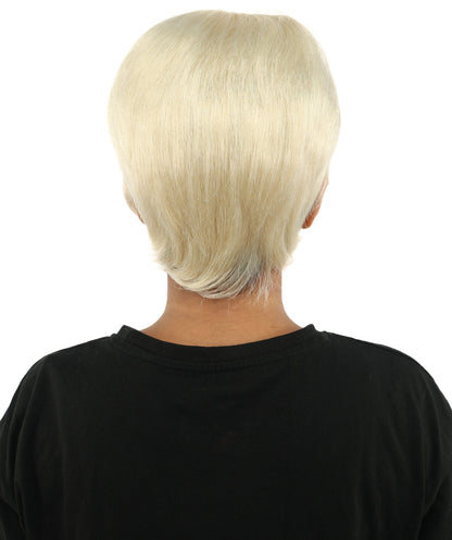 HPO Adult Women’s 10-Inch Short Wig | Multiple Color Options | Celebrity Hairpiece for Costume, Cosplay, and Themed Parties | Sleek and Modern Hairpiece for Versatile Looks