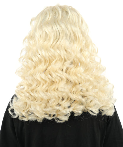 HPO Adult Women’s 16-Inch Medium Wig with Soft Curls | Multiple Color Options | Ideal for Cosplay, and Themed Events | Elegant, Versatile Hairpiece for Various Looks