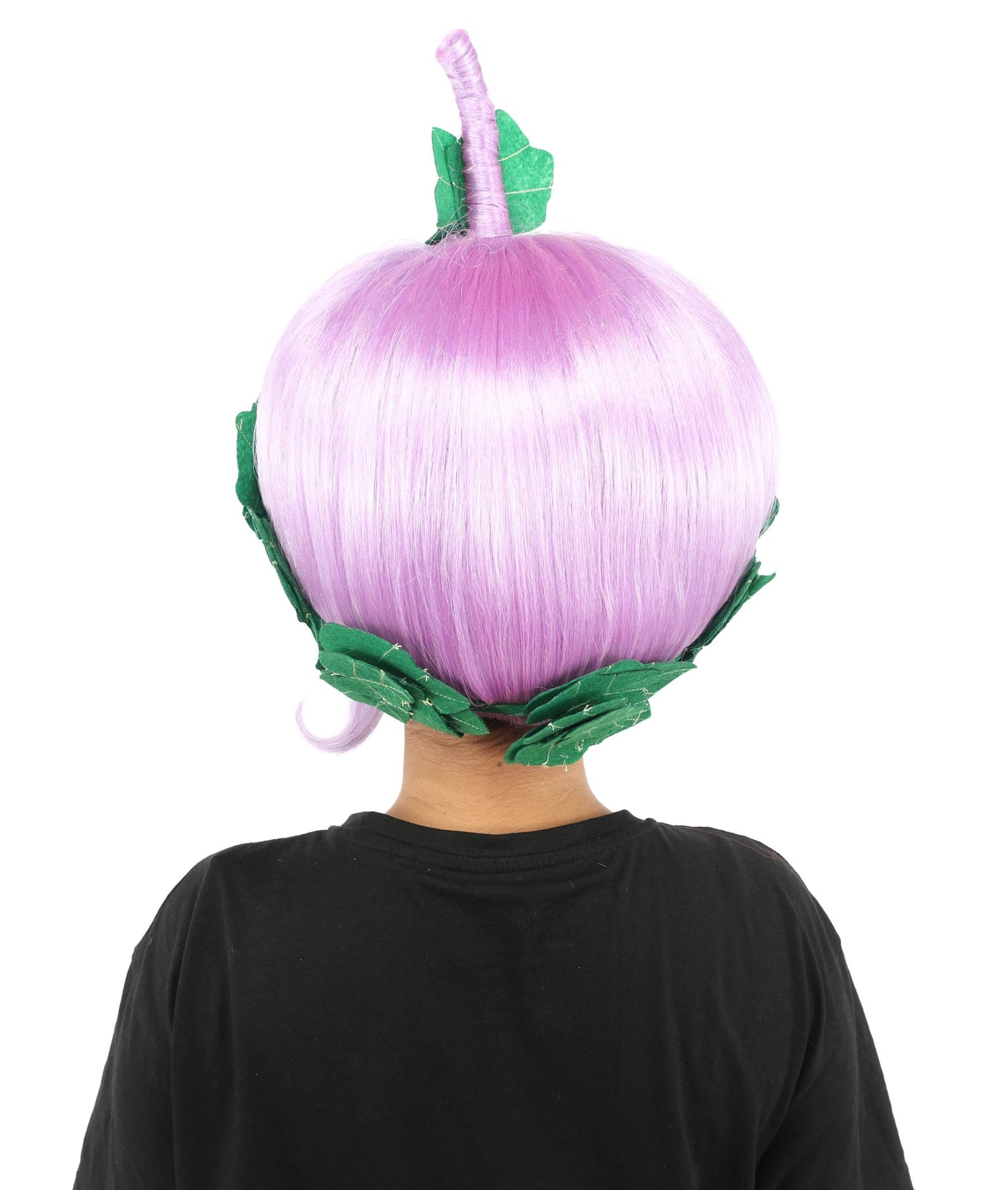 HPO Adult Women's Sculpted Pumpkin Show Wig | Multiple Color Options | Create of synthetic fiber, massive spherical updo with green leaf accents, breathable base | Halloween, theater, drag, performance, party, costume events