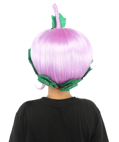 HPO Adult Women's Sculpted Pumpkin Show Wig | Multiple Color Options | Create of synthetic fiber, massive spherical updo with green leaf accents, breathable base | Halloween, theater, drag, performance, party, costume events