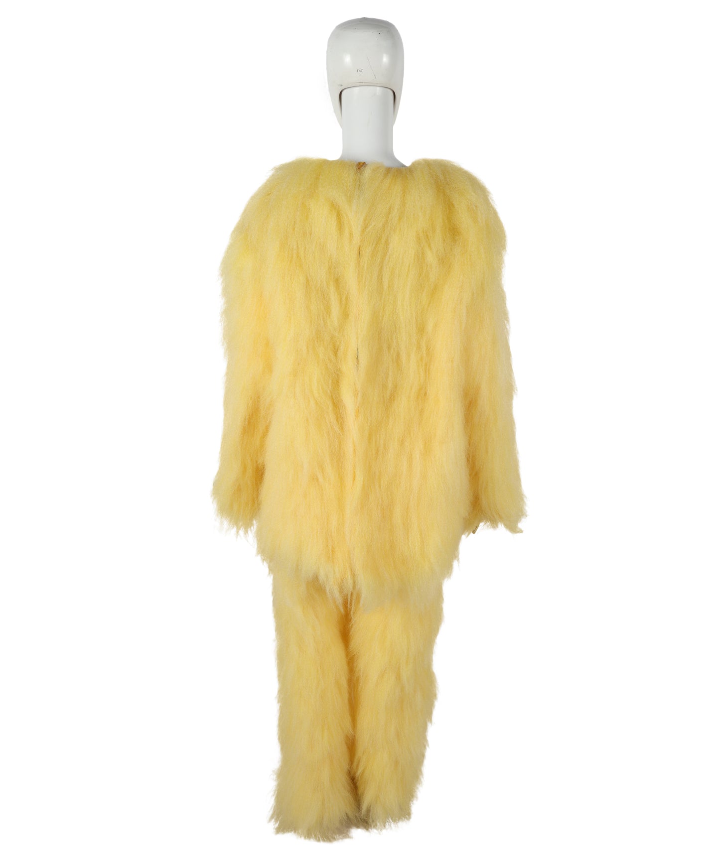 HPO Unisex Yellow Monster Mascot Costume, Mask and Bundle | Full Body Plush Furry Suit with Headpiece, Hands & Feet | Fun Cartoon Outfit for Halloween, Parades & Stage Performances