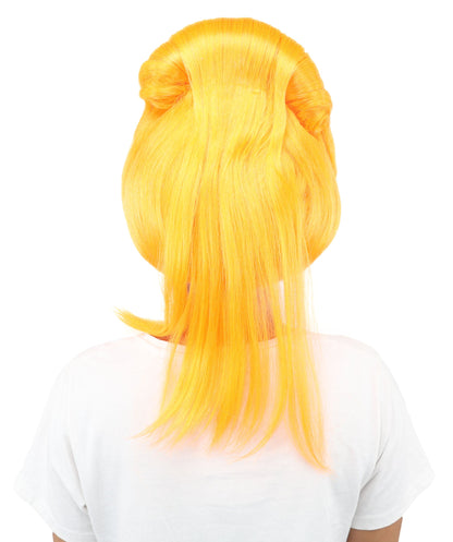 HPO Adult Women's Avant-Garde Bouffant Wig | Multiple Color Options | Create of synthetic fiber, massive smooth updo with micro bangs, breathable base | Party, Halloween, theater, drag, performance, costume events