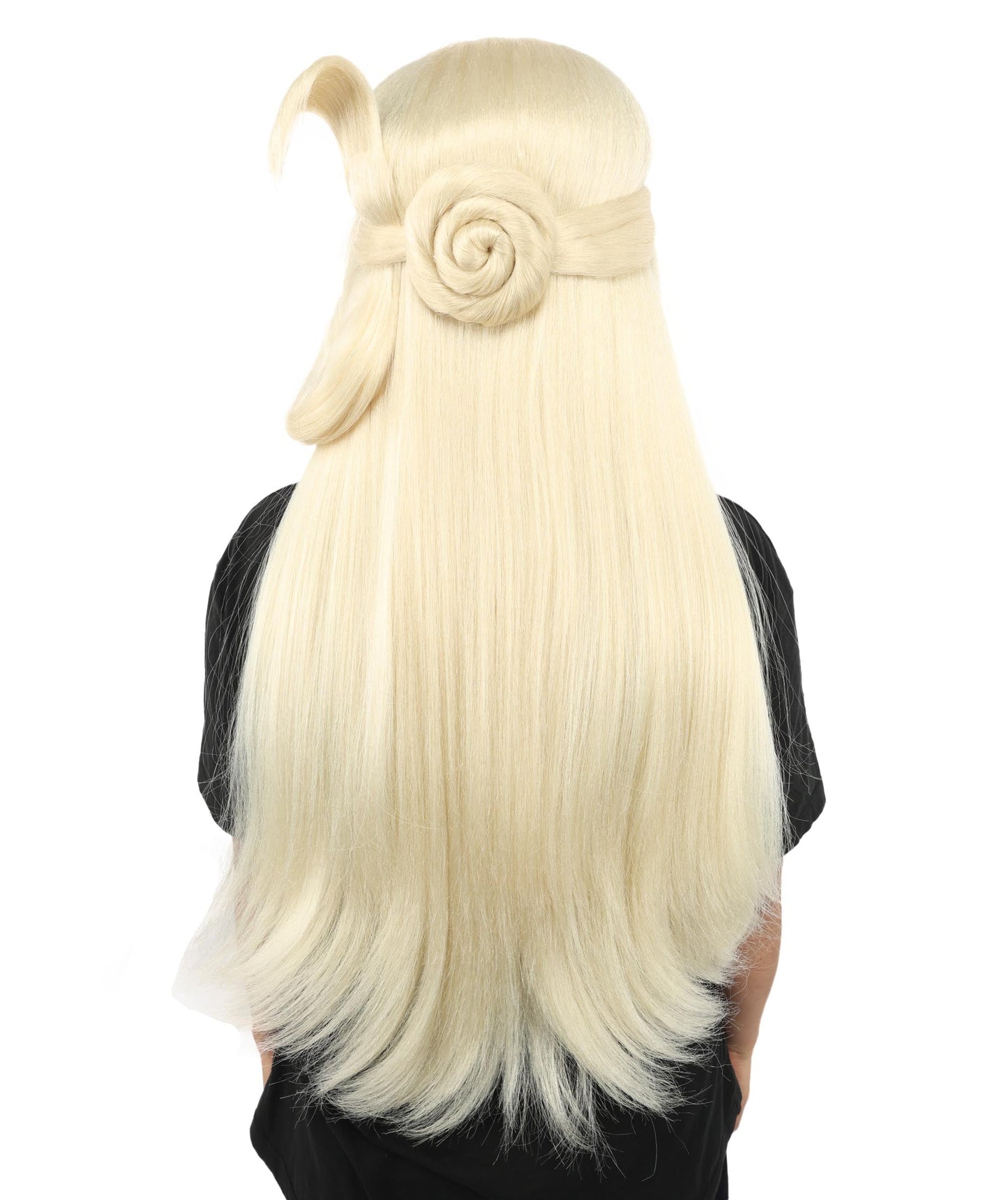 HPO Adult Women's Anime Character Wig | Multiple Color Options | Synthetic Fiber with Side Swept Bangs and Top Tuft | Halloween Party and Comic Con Events