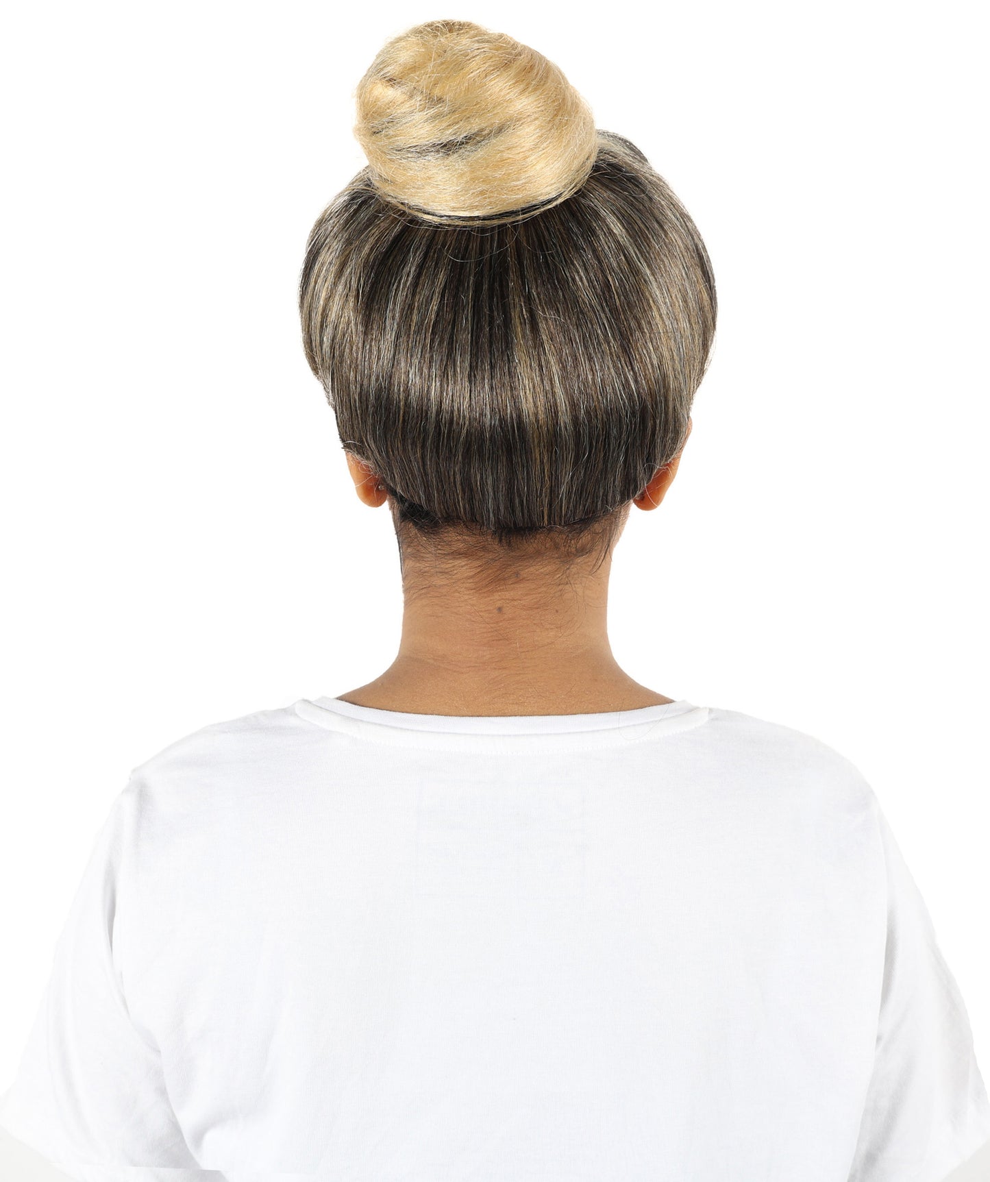 HPO Women's Hollywood Actress-Inspired Brown & Blonde Mixed Wig | Long Straight Glamorous Hairstyle | Adjustable Breathable Cap for Halloween, Parties & Stage