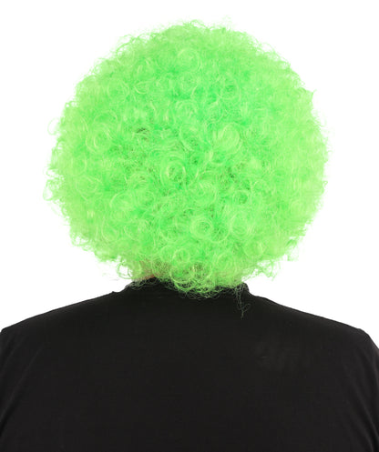 HPO Men's Afro Style Clown Wig with Standard Cap  | Flame-Retardant Synthetic Fiber | Ideal for Parties, Cosplay, and Themed Events