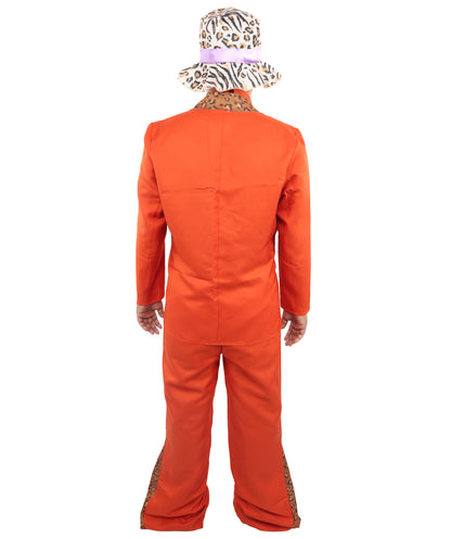 HPO Men's Red Cowboy Suit Costume with Hat – Western Outfit | Classic Rodeo Style Party, Halloween & Theme Event Dress Up