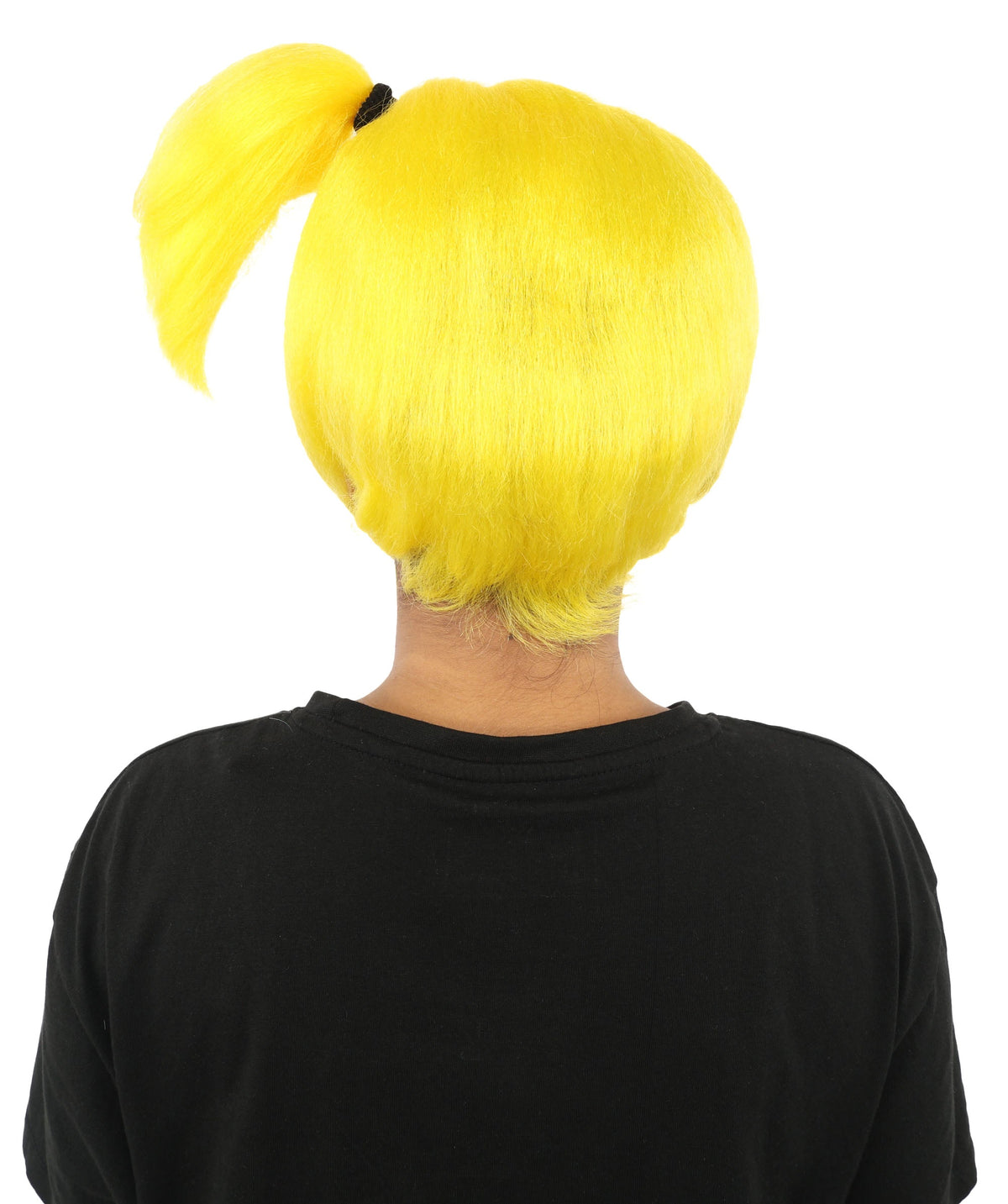 HPO Adult Women's Anime Trainer Character Wig | Vibrant hue multicolor options, create of synthetic fiber, short choppy bob with high side ponytail, breathable base | Cosplay, Halloween, theater, party, performance, costume events