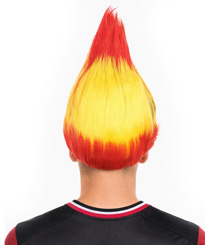 Spain Flag Sport Troll Wig | Red Yellow National Pride Wig | Premium Breathable Capless Cap