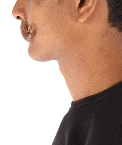 HPO Men's Light Brown Moustache by HPO | Synthetic Fiber for a Lifelike Appearance | Ideal for Halloween, or Themed Events | Natural-Looking Style