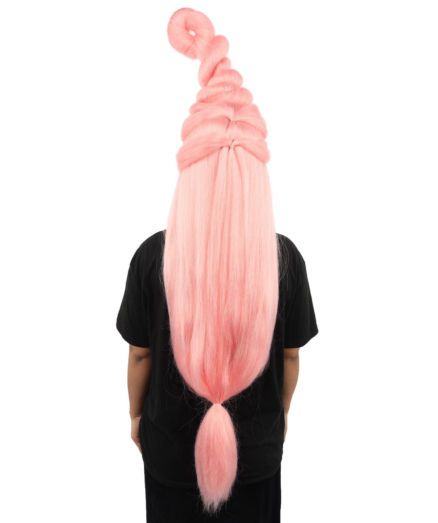 HPO Adult Women's Sculpted Loop Topknot Wig | Multiple Color Options | Create of synthetic fiber, gravity-defying twisted vertical bun with long face-framing strands, breathable base | Party, Halloween, theater, drag, performance, costume events