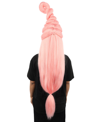 HPO Adult Women's Sculpted Loop Topknot Wig | Multiple Color Options | Create of synthetic fiber, gravity-defying twisted vertical bun with long face-framing strands, breathable base | Party, Halloween, theater, drag, performance, costume events
