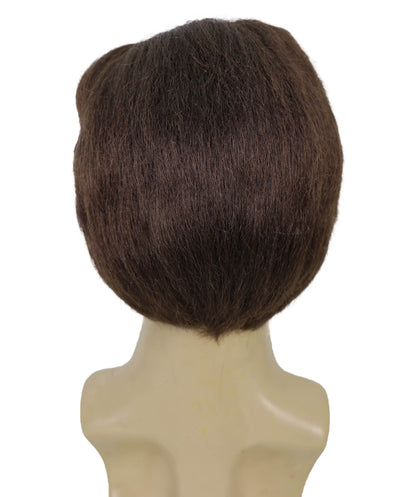 Adult Men’s Retro Rock‘n Roll Brown Greaser Wig | Vintage 50s Wig Style for Parties and Theater | Flame-retardant Synthetic Fiber