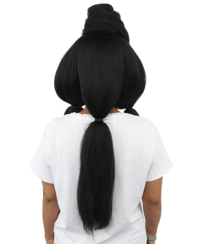 Women’s High Volume Extra Long Yarn Twisted Bun Wig – Multiple Color Options | Bubble Ponytails Hairpiece with Capless Cap | Statement Headpiece for Halloween, Cosplay, Theater and Drag Looks