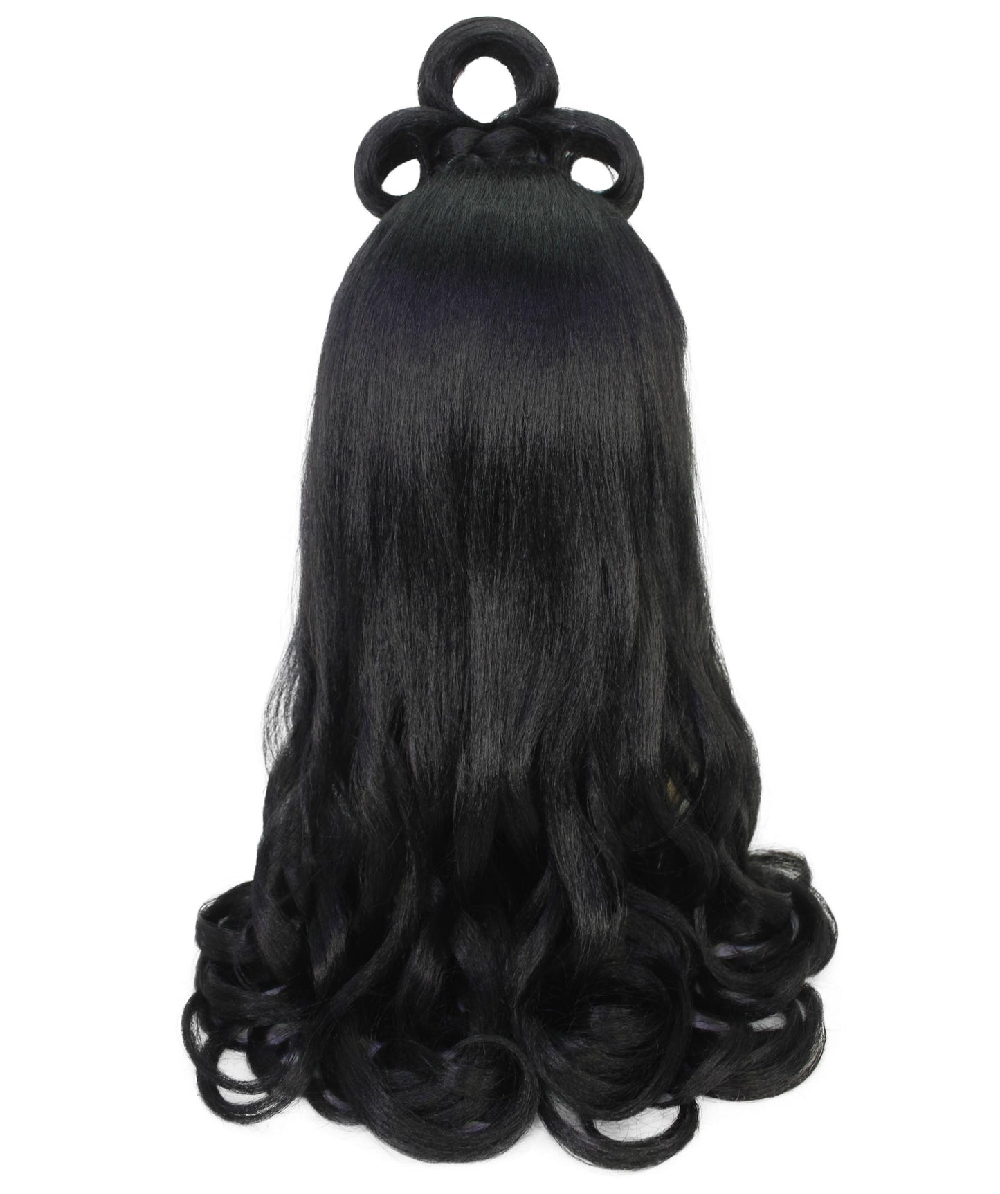 HPO Women's Long Curl Wig with Ring , Multiple Color Options , Flame-retardant Synthetic Fiber