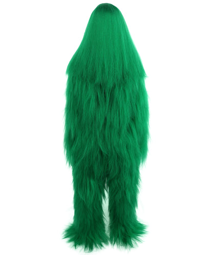 HPO Teen Extreme Hairy Person Costume Bundle & Mask Set - Full-Body Hair Suit Extra-Long Costume Wig for Halloween, Cosplay & Parties - Multiple Color Options