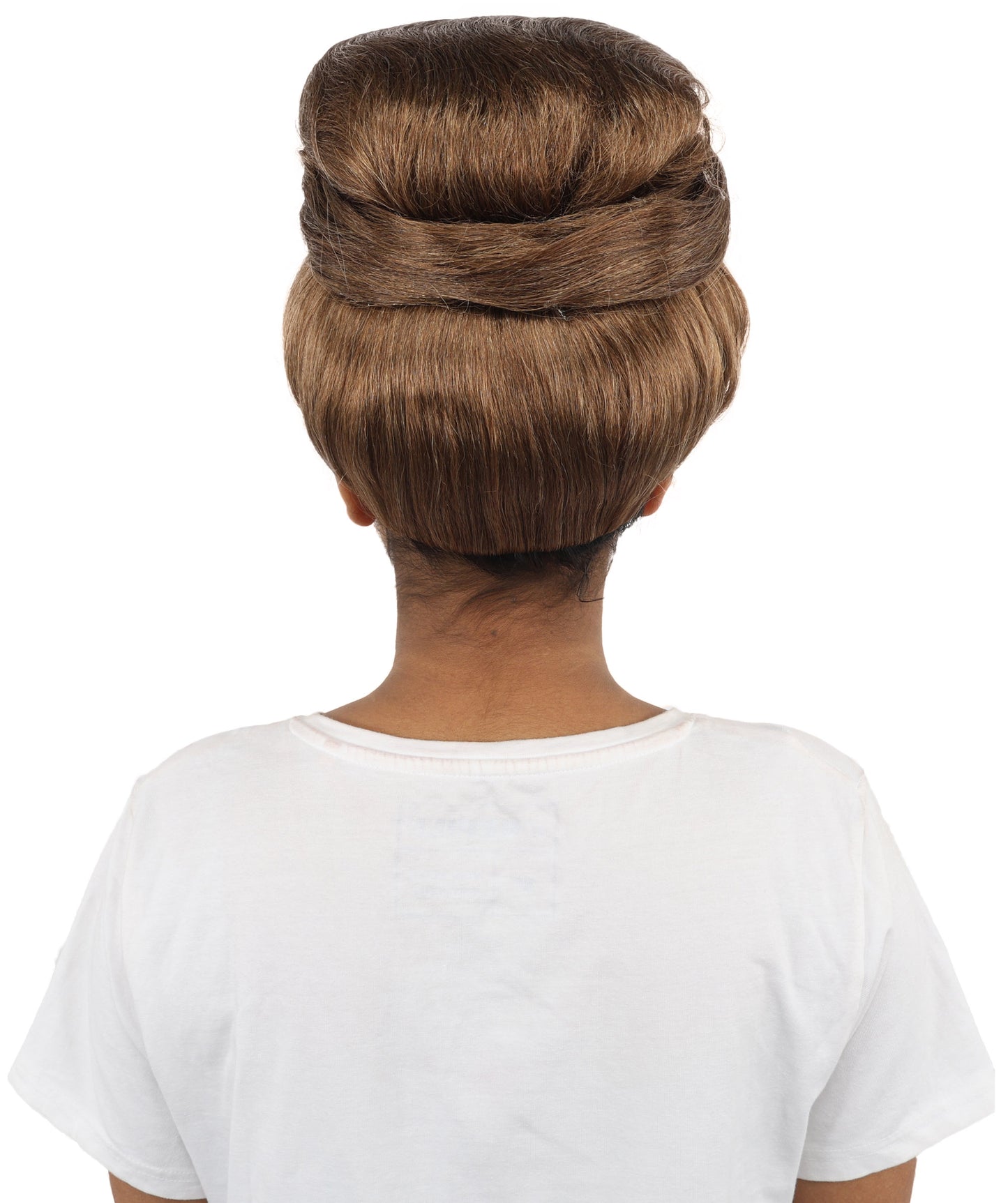 HPO Women's Brown Iconic Diva Roleplay Wig | Flame-resistant Synthetic Fiber with Capless Cap | Ideal for party, Halloween, cosplay, theater, drag, performance, costume events