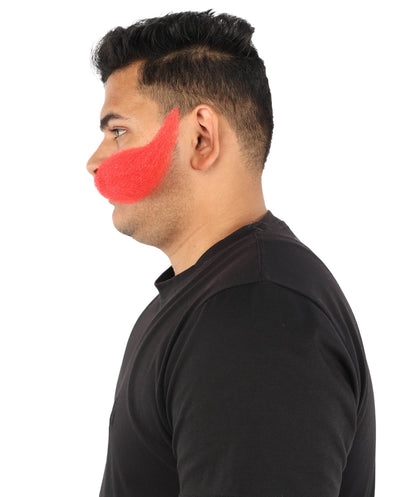 HPO Adult Men's Giant Mustache | Multiple Color Options | Self-Adhesive Fake Mustache | Realistic Costume Facial Hair Accessory for Halloween, Parties & Roleplay