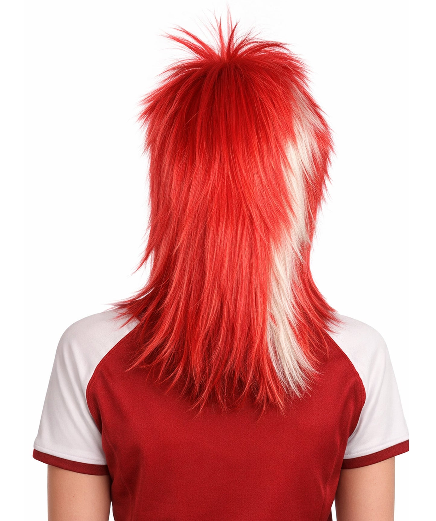 Denmark Flag Sports,80's Mullet Wig | Premium Breathable Capless Cap