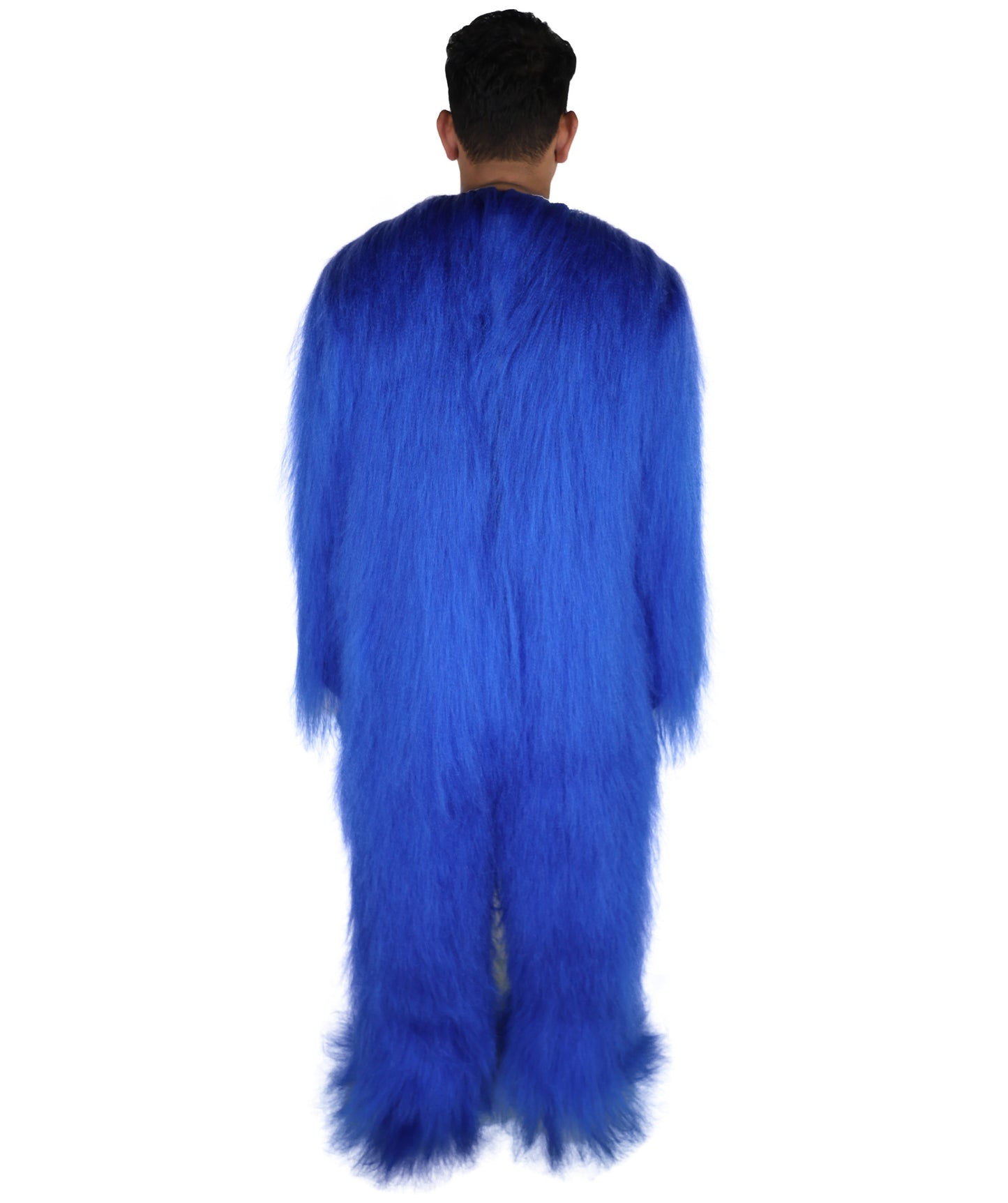 HPO Unisex Extreme Hairy Person Costume, Mask and Bundle - Full-Body Hair Suit Extra-Long Ash Brown Costume Wig for Halloween, Cosplay & Parties