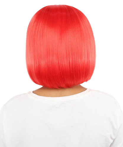 Adult Women’s Medium Bob Wig with Bangs – Layered Hairstyle with Soft Synthetic Fibers & Smooth Texture With Standard Cap | Stylish Hairpiece for Cosplay, Parties & Photo Shoots | Multicolor Options