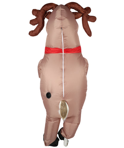 HPO Adult Unisex Inflatable Reindeer Multiple Costume | Funny Holiday Outfit for Christmas Parties & Cosplay