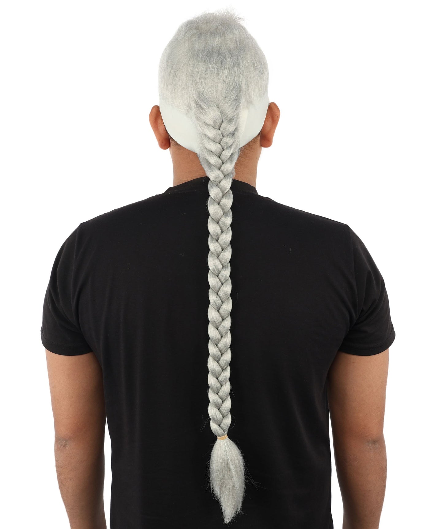 HPO Adult Men's Men's Adhesive Front Military Wig | Multicolor Options | Dark High and Tight Style with Glue-On Sideburns, Synthetic Fiber & Realistic Hairline | Halloween, Sci-Fi Roleplay, Special Effects Makeup & Costume Events