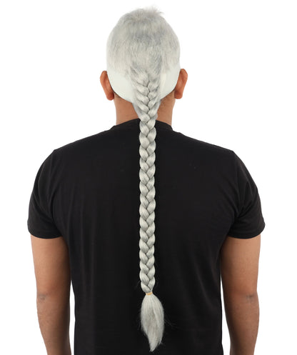 HPO Adult Men's Men's Adhesive Front Military Wig | Multicolor Options | Dark High and Tight Style with Glue-On Sideburns, Synthetic Fiber & Realistic Hairline | Halloween, Sci-Fi Roleplay, Special Effects Makeup & Costume Events